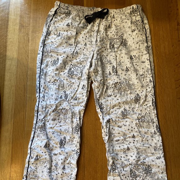 Victoria's Secret Pajama Pants - Woodland creatures - White - Picture 1 of 2